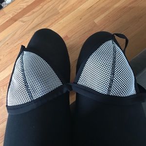 White and Blue Triangle Bikini Set